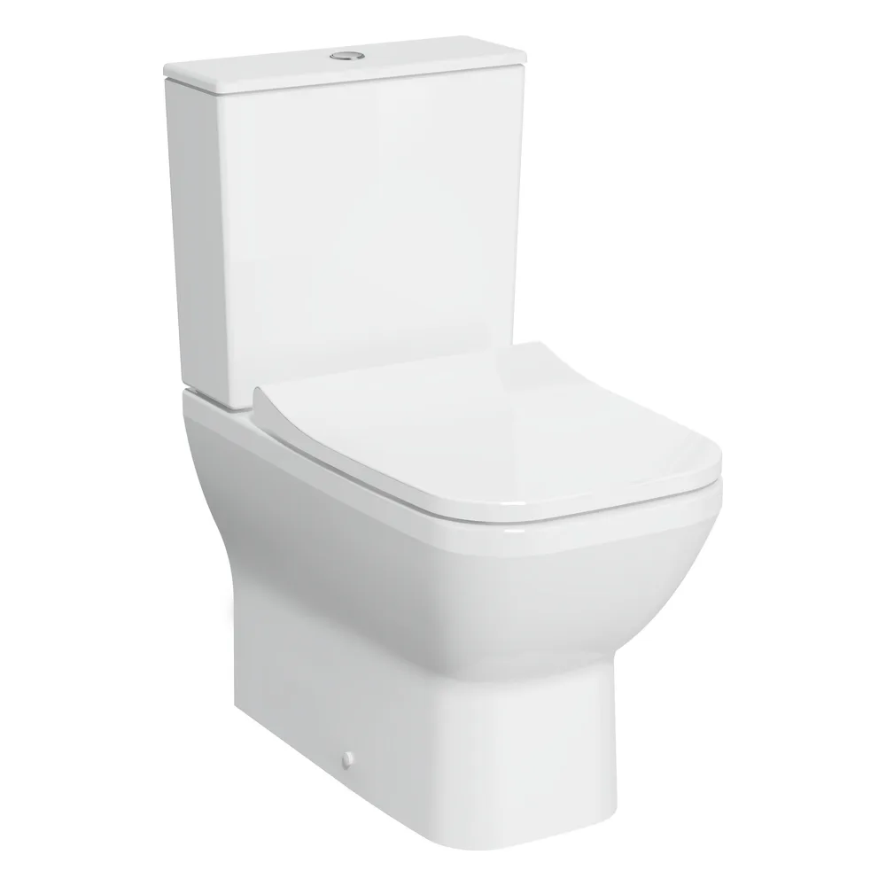 VitrA Integra Square Rim-ex Duvara Tam Dayalı 62 Cm Yanlardan Deliksiz Beyaz Takım Klozet - 7086L003-0610