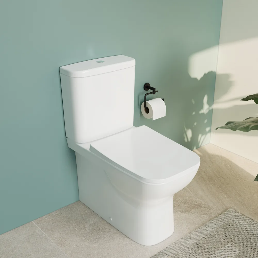 VitrA S20 Square SmoothFlush Duvara Tam Dayalı 63 Cm Yanlardan Deliksiz Beyaz Takım Klozet - 7693L003-0610 2