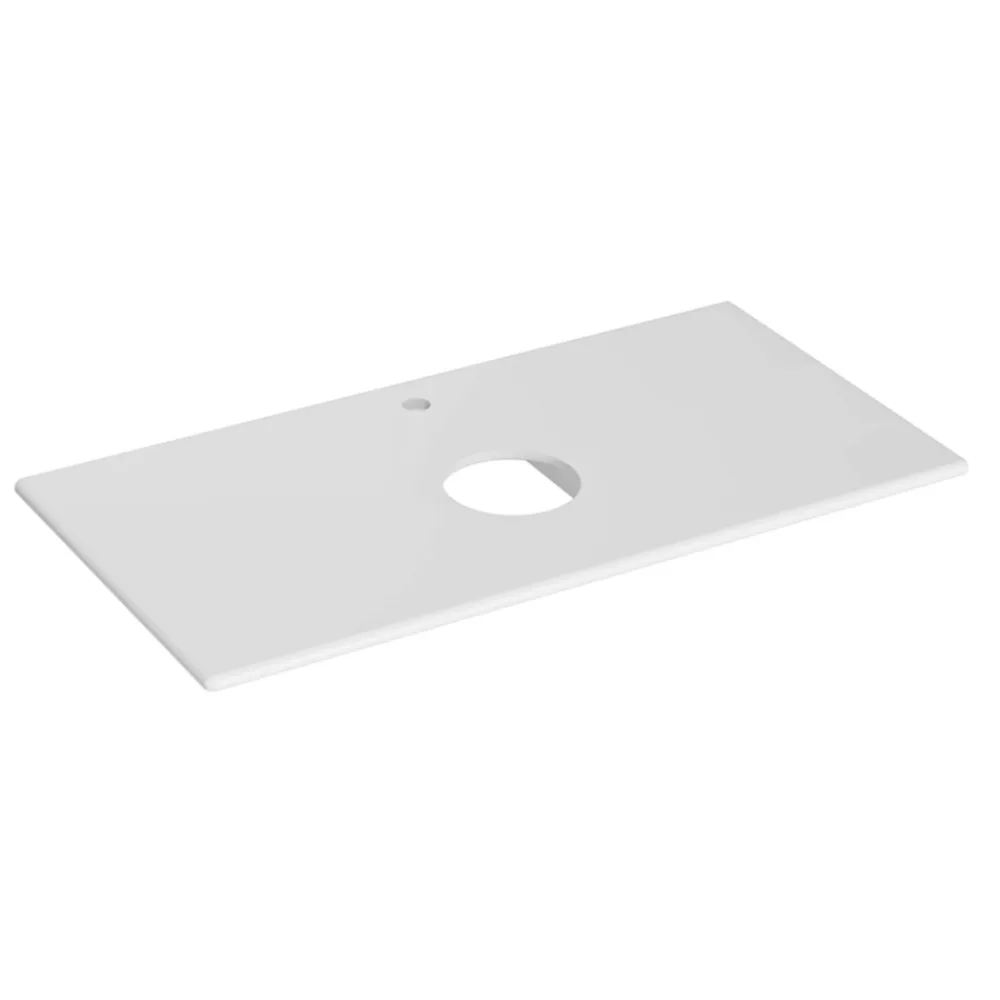 Vitra Metropole 100x50 Cm Mat Beyaz Tezgah - 7544B001-1826 2