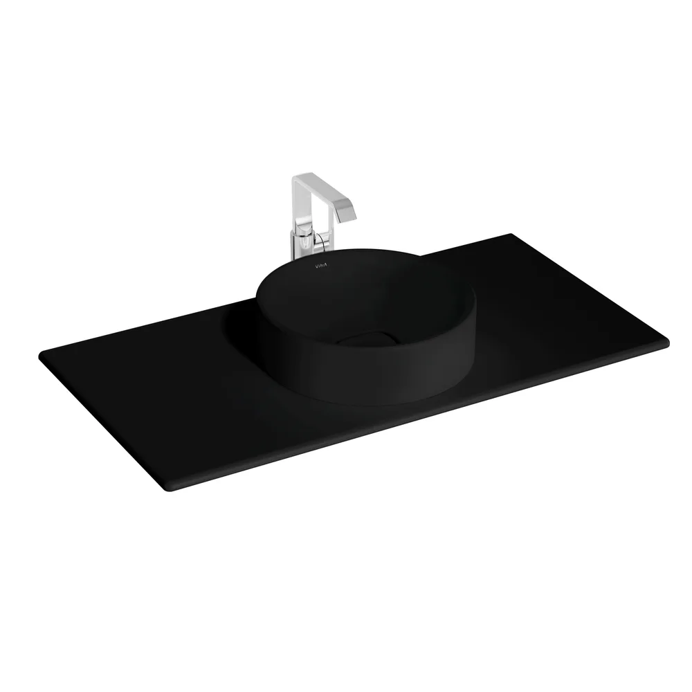 Vitra Metropole 100x50 Cm Mat Siyah Tezgah - 7544B083-1826 2