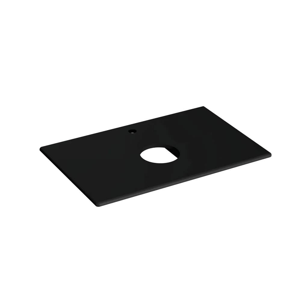 Vitra Metropole 80x50 Cm Mat Siyah Tezgah - 7546B083-1826 2