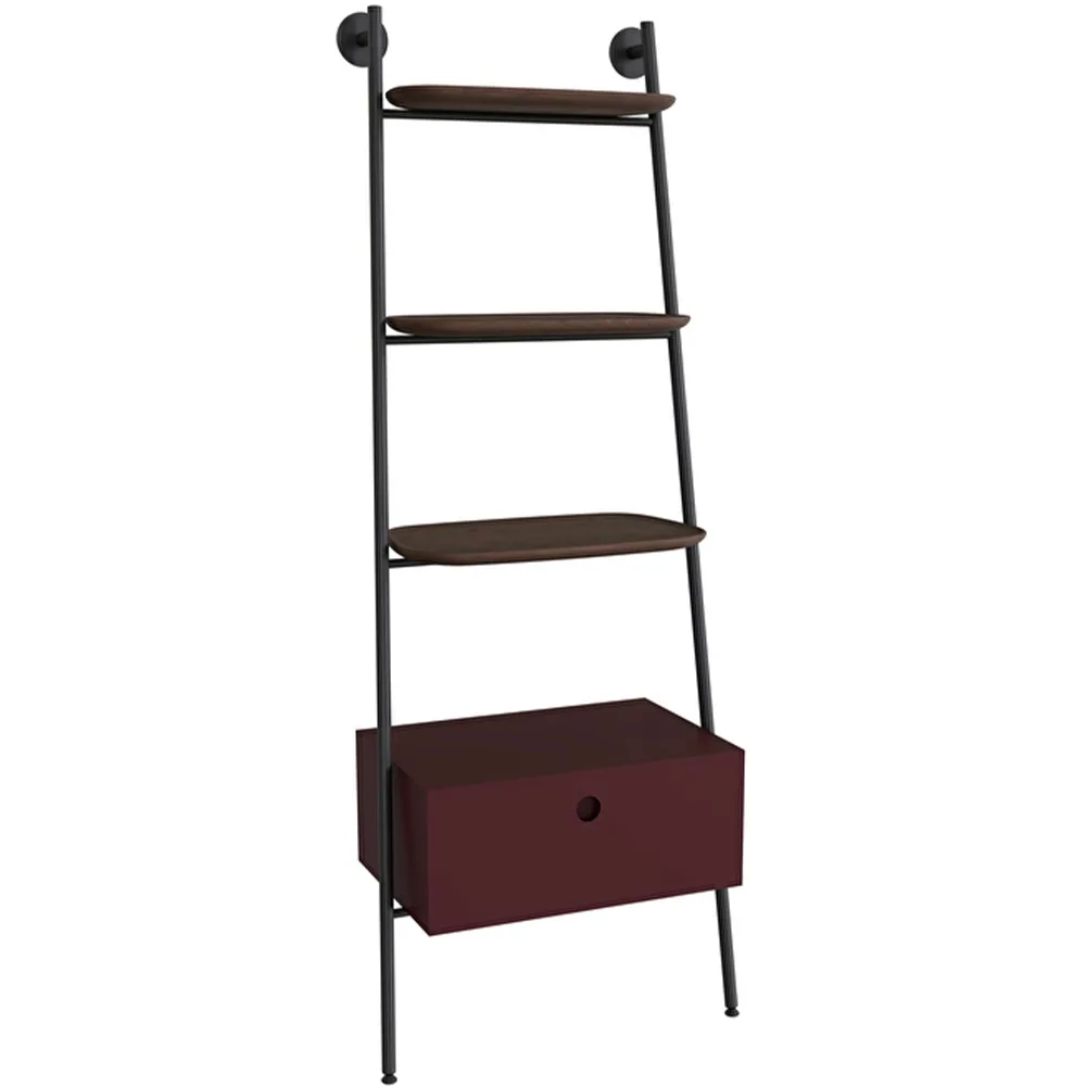 Vitra Plural 60 Cm Raflı Mat Bordo Yan Modül Dolap
