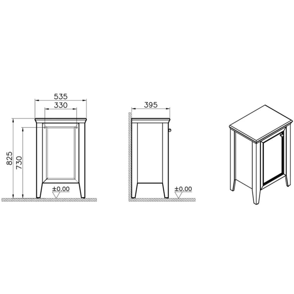 Vitra Valarte Neo 55 Cm Mavi Yan Modül Dolap 2