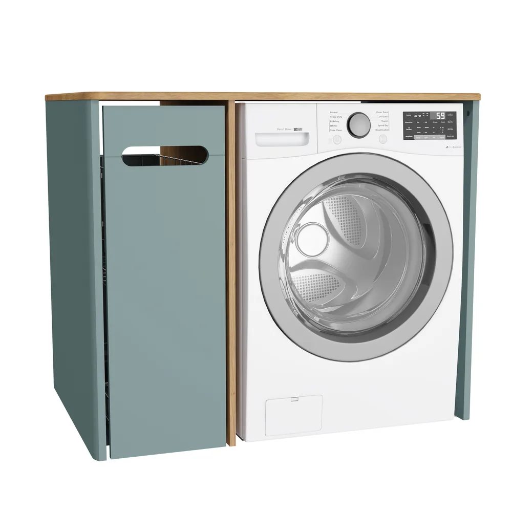 Vitra Sento 105 Cm Sepetli Mat Fiyord Yeşili Çamaşır Makinesi Dolabı