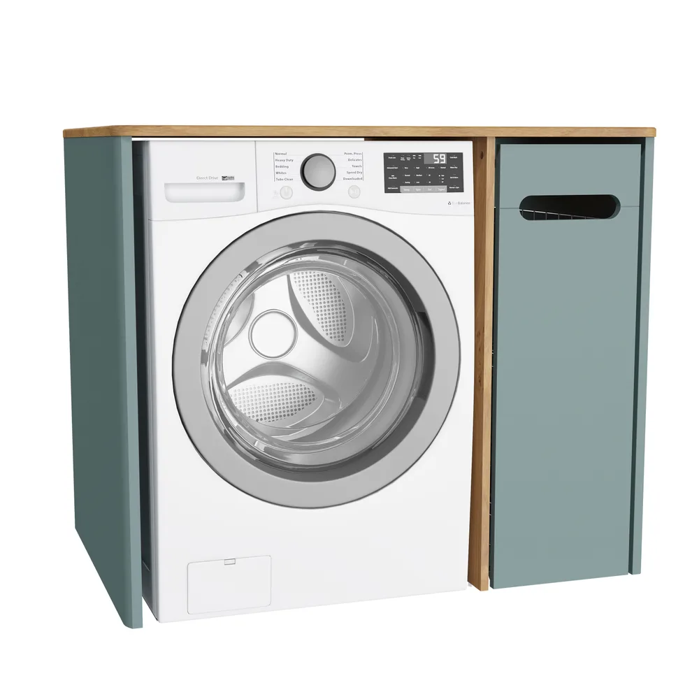 Vitra Sento 105 Cm Sepetli Mat Fiyord Yeşili Çamaşır Makinesi Dolabı