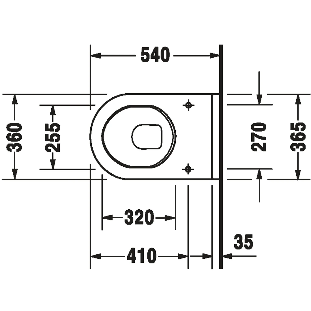 Duravit Starck 3 Rimless 36,5x54 Cm Beyaz Parlak Asma Klozet Takımı - 45273900A1 3