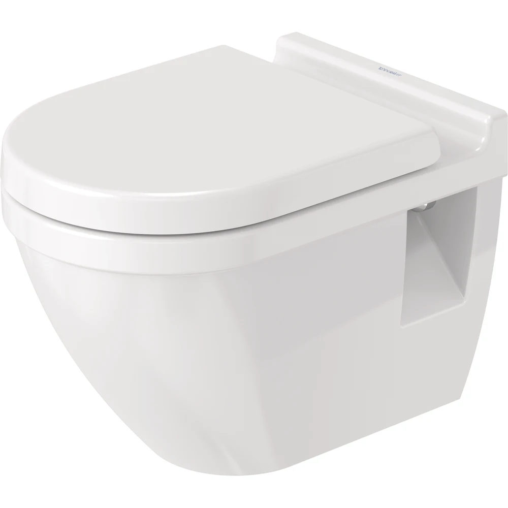 Duravit Starck 3 Rimless 36,5x54 Cm Beyaz Parlak Asma Klozet Takımı - 45273900A1