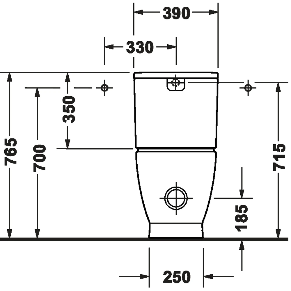 Duravit D-Code Rimless 37x60 Cm Beyaz Parlak Klozet Takımı - 20600900002 3