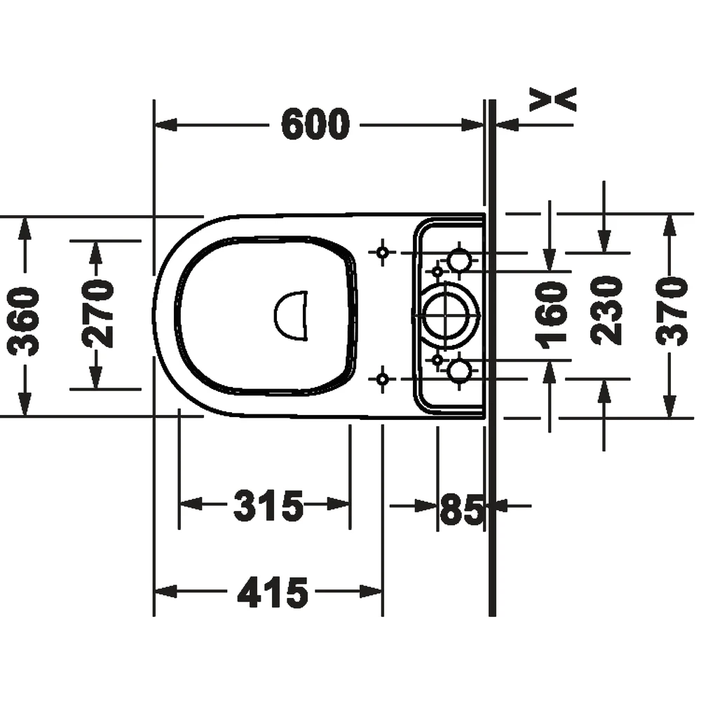 Duravit D-Code Rimless 37x60 Cm Beyaz Parlak Klozet Takımı - 20600900002 4