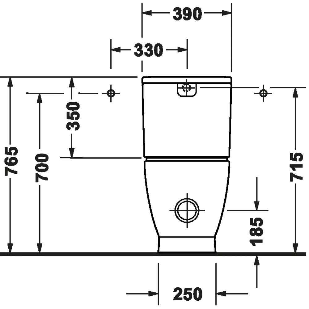 Duravit D-Code Rimless 37x60 Cm Beyaz Parlak Rezervuarsız Takım Klozet - 20600900002 2