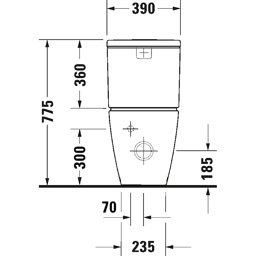 Duravit D-Neo 65 Cm Beyaz Parlak Takım Klozet - 2002390075 2