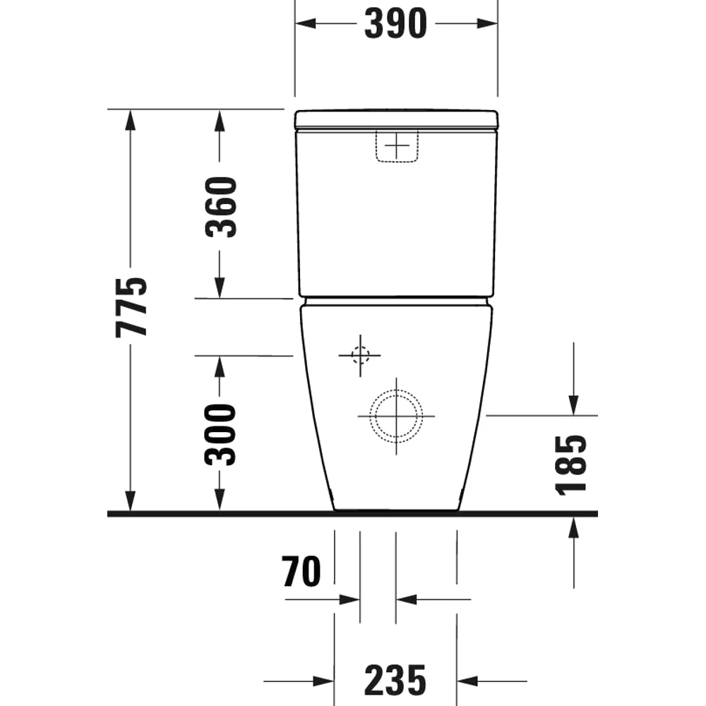 Duravit D-Neo Rimless 37x65 Cm Beyaz Parlak Klozet Takımı - 2002390075 2