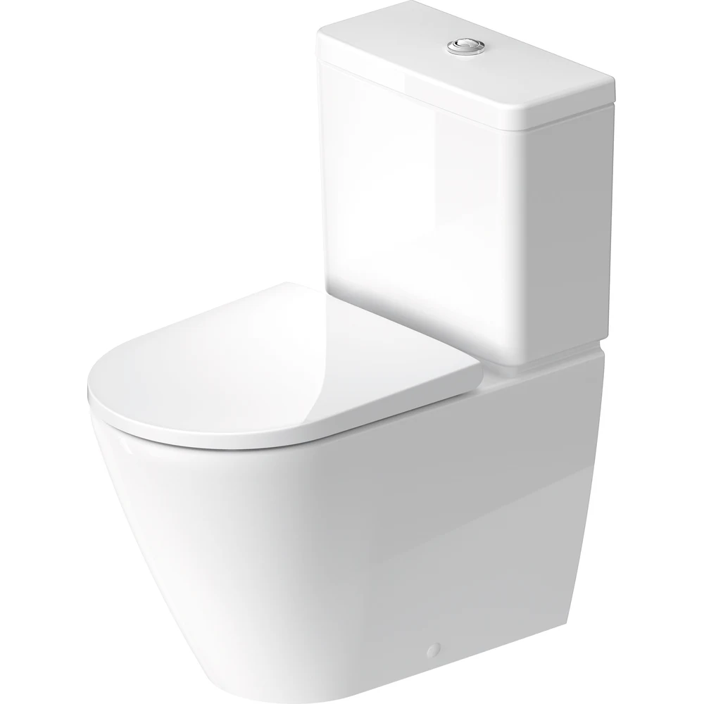 Duravit D-Neo Rimless 37x65 Cm Beyaz Parlak Klozet Takımı - 2002390075