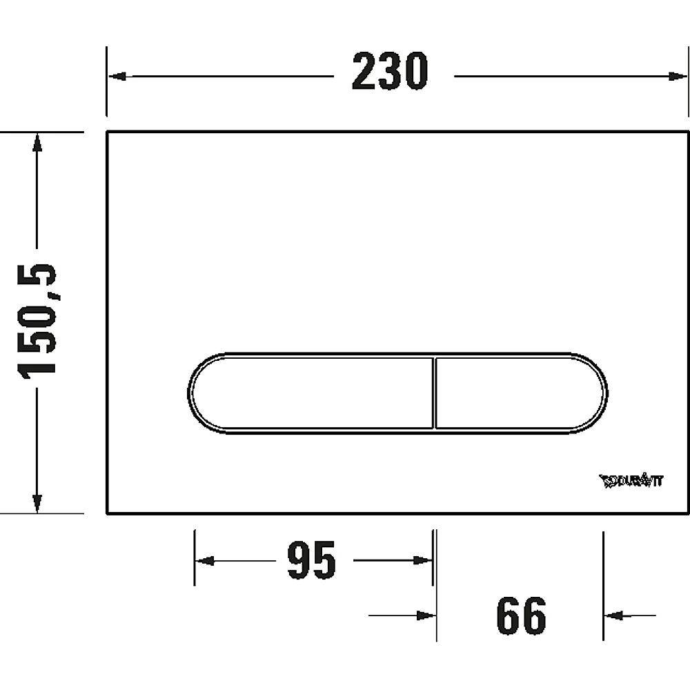 Duravit DuraSystem WC İçin Mekanik Kumanda Paneli - WD5009011000 2