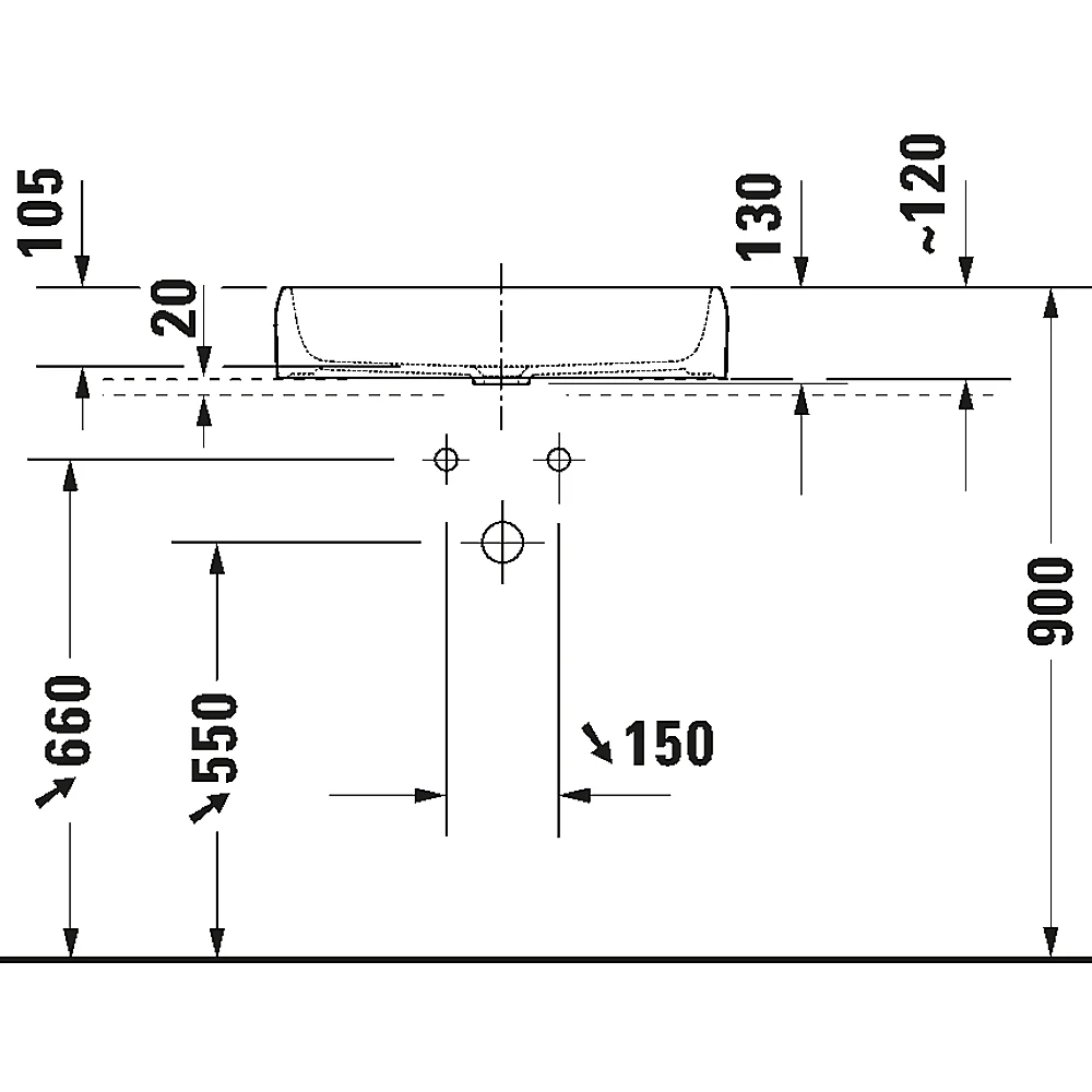 Duravit Qatego 60 Cm Beyaz Parlak Çanak Lavabo - 2383600079 2