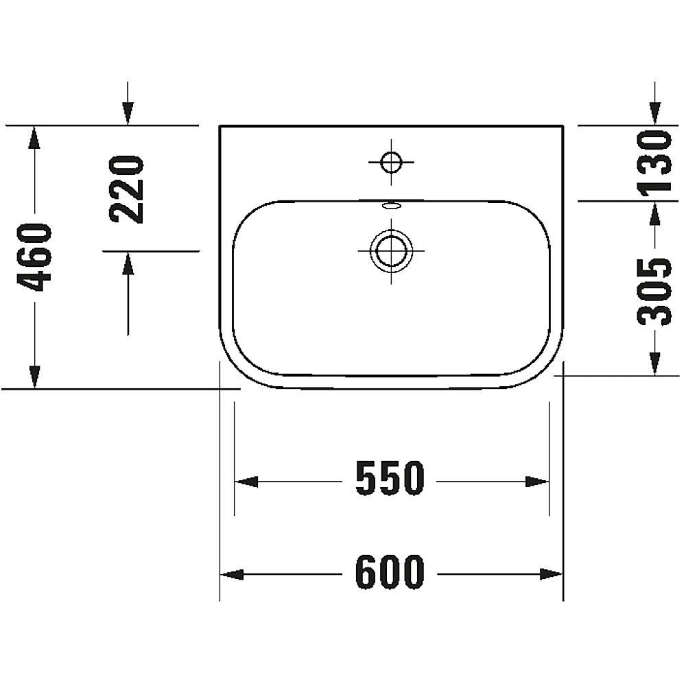 Duravit Happy D.2 Plus 60 Cm Beyaz Parlak Çanak Lavabo - 2315600000 2