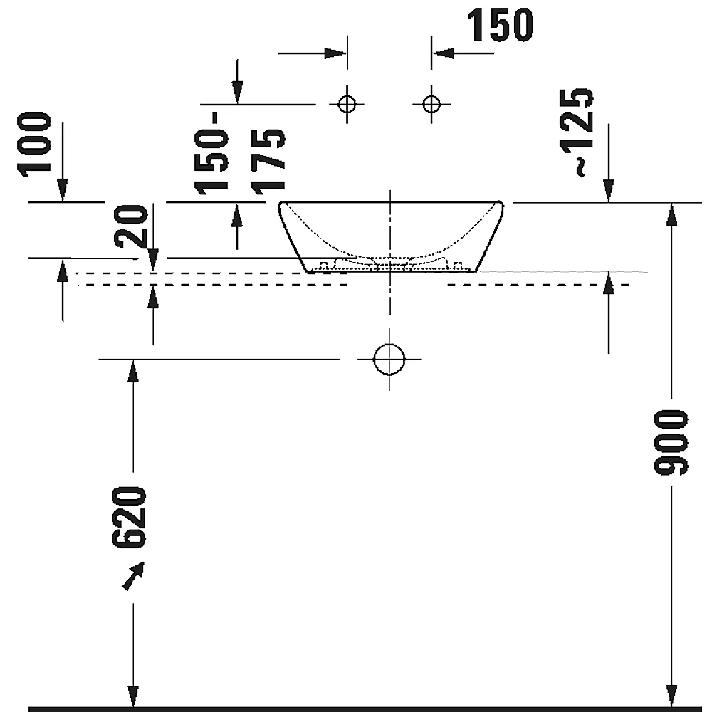 Duravit D-Neo 40 Cm Beyaz Parlak Çanak Lavabo - 2397400070 2