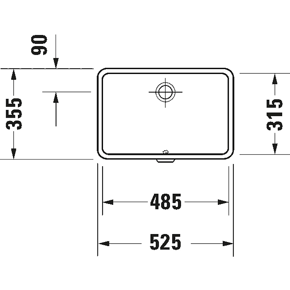 Duravit VERO 49 Cm Beyaz Parlak Tezgah Altı Lavabo - 0330480000 2