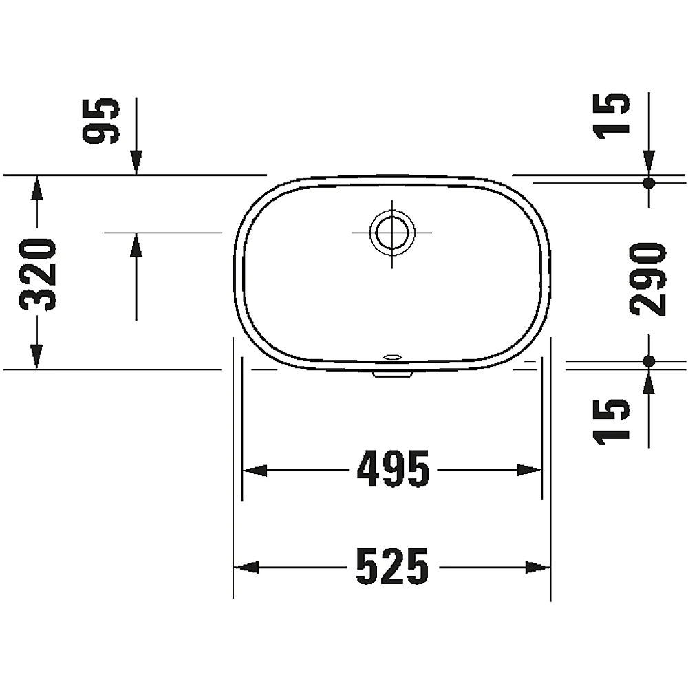 Duravit D-Code 50 Cm Beyaz Parlak Tezgah Altı Lavabo - 0338490000 2