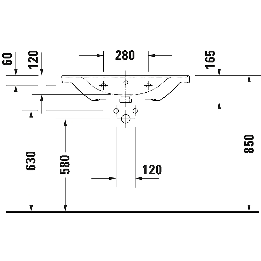 Duravit D-Neo 80 Cm Beyaz Parlak Lavabo - 2367800000 2