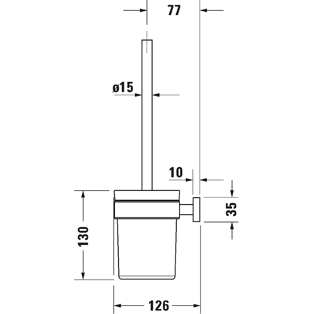 Duravit Karree Klozet Fırçası - 0099571000 2