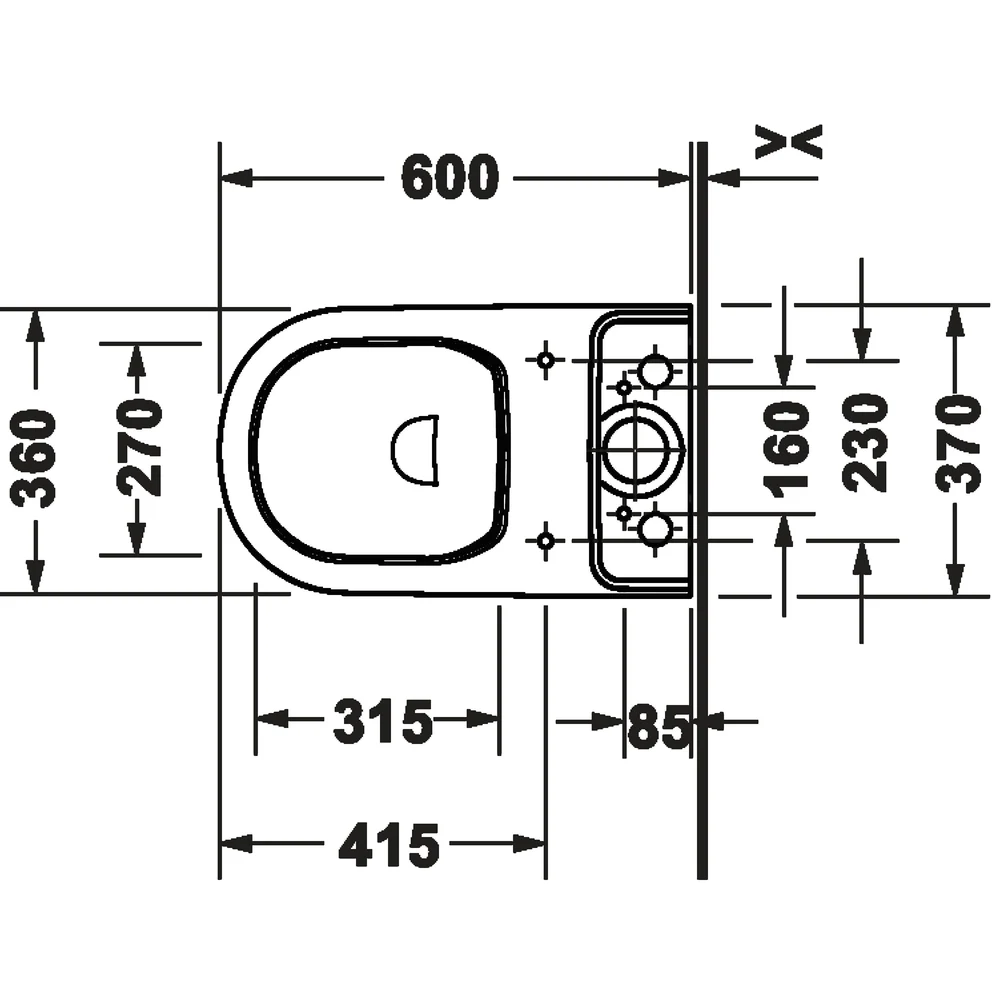 Duravit D-Code Rimless 37x60 Cm Beyaz Parlak Klozet Takımı - 20600900002SET 4