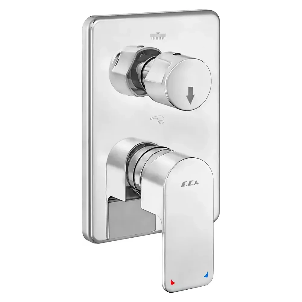 Eca Dream Köşeli Kollu 2 Yollu Ankastre Banyo/Duş Bataryası Sıva Üstü Grubu - 102167223-KDE