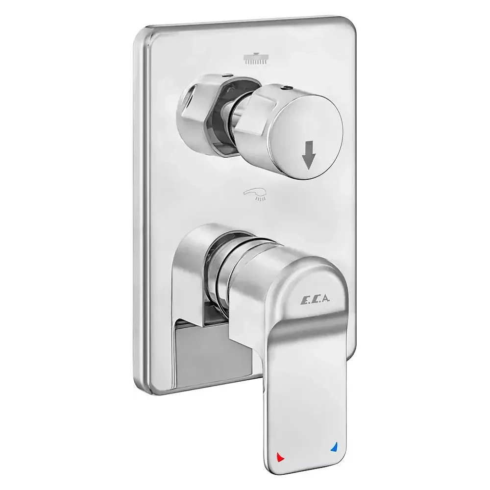 Eca Dream Oval Kollu 2 Yollu Ankastre Banyo/Duş Bataryası Sıva Üstü Grubu - 102167224-KDE