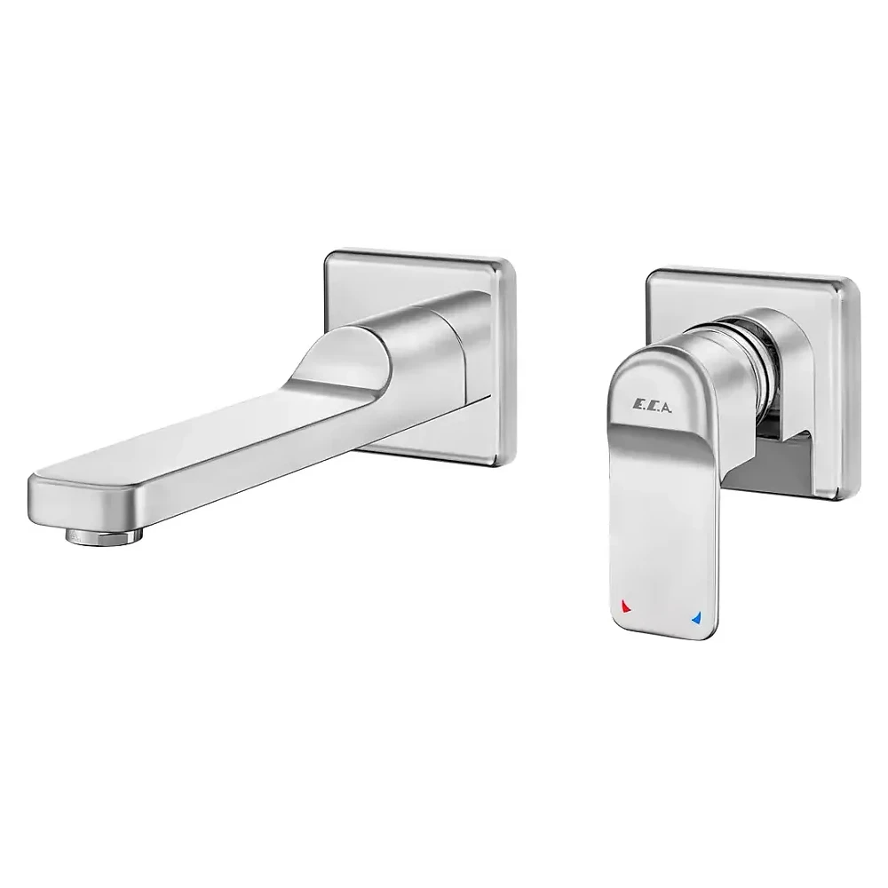 Eca Dream Oval Kollu Çift Rozetli Ankastre Lavabo Bataryası Sıva Üstü Grubu - 102167624-KK