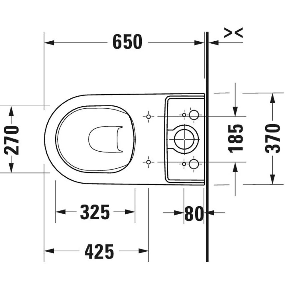Duravit D-Neo Rimless 37x65 Cm Beyaz Parlak Klozet Takımı - 2002390075SET 3