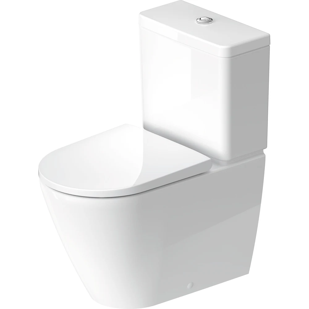 Duravit D-Neo Rimless 37x65 Cm Beyaz Parlak Klozet Takımı - 2002390075SET