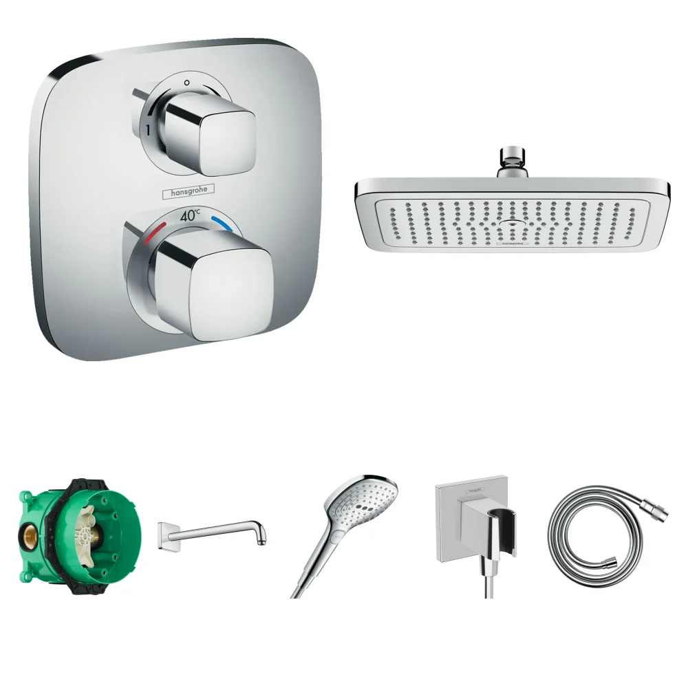 Hansgrohe Ecostat E 2 Çıkış Ankastre Duş Seti - Croma E 280