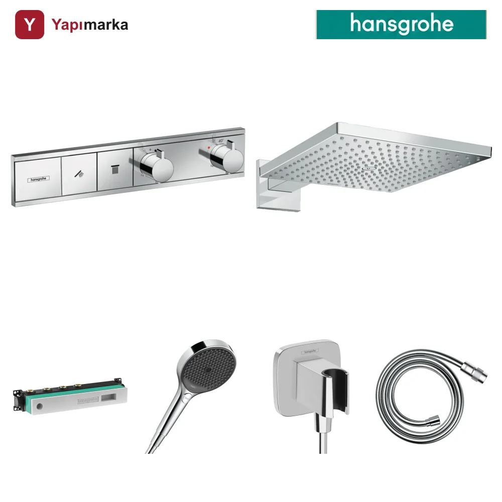 Hansgrohe RainSelect 2 Çıkış Ankastre Duş Seti - Raindance E 300