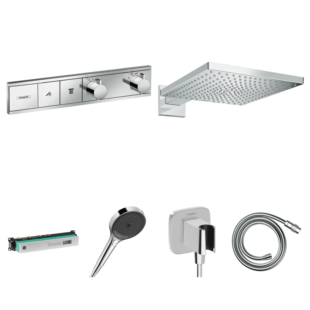 Hansgrohe RainSelect 2 Çıkış Ankastre Duş Seti - Raindance E 300