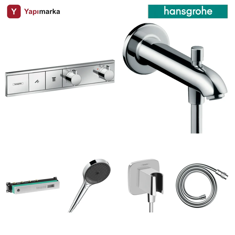 Hansgrohe RainSelect Ankastre Küvet Seti - Talis E Küvet Gagası 22,8 cm