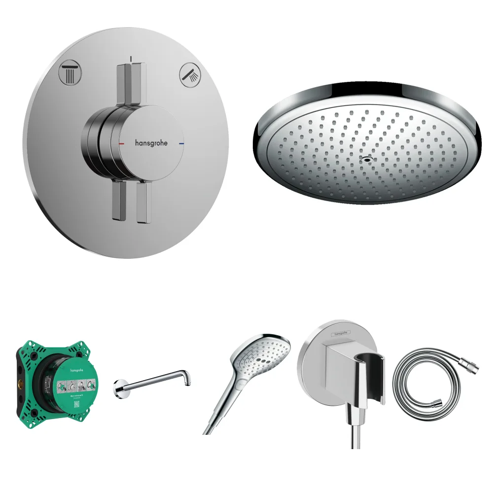 Hansgrohe DuoTurn S 2 Çıkış Ankastre Duş Seti - Croma 280