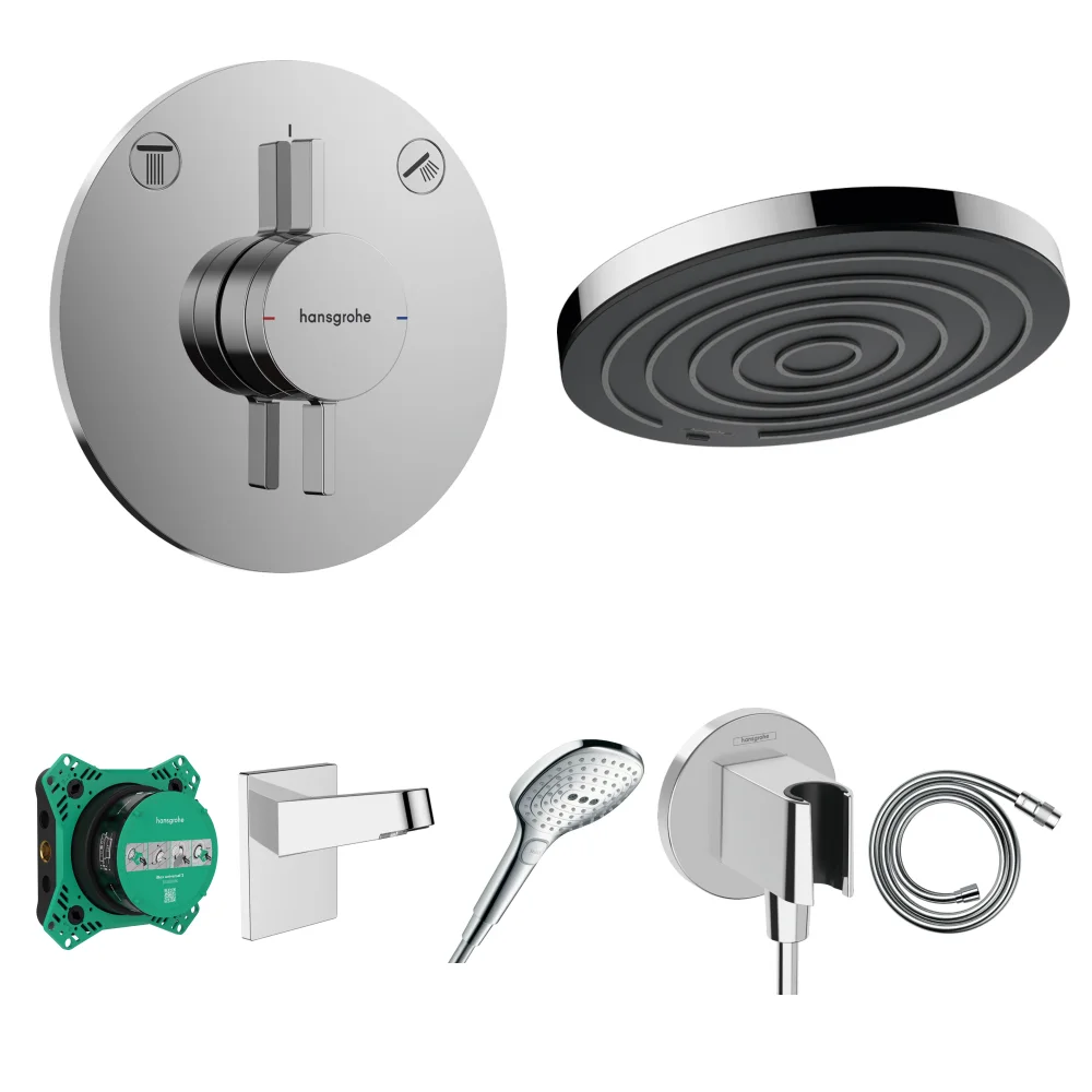 Hansgrohe DuoTurn S 2 Çıkış Ankastre Duş Seti - Pulsify S 260