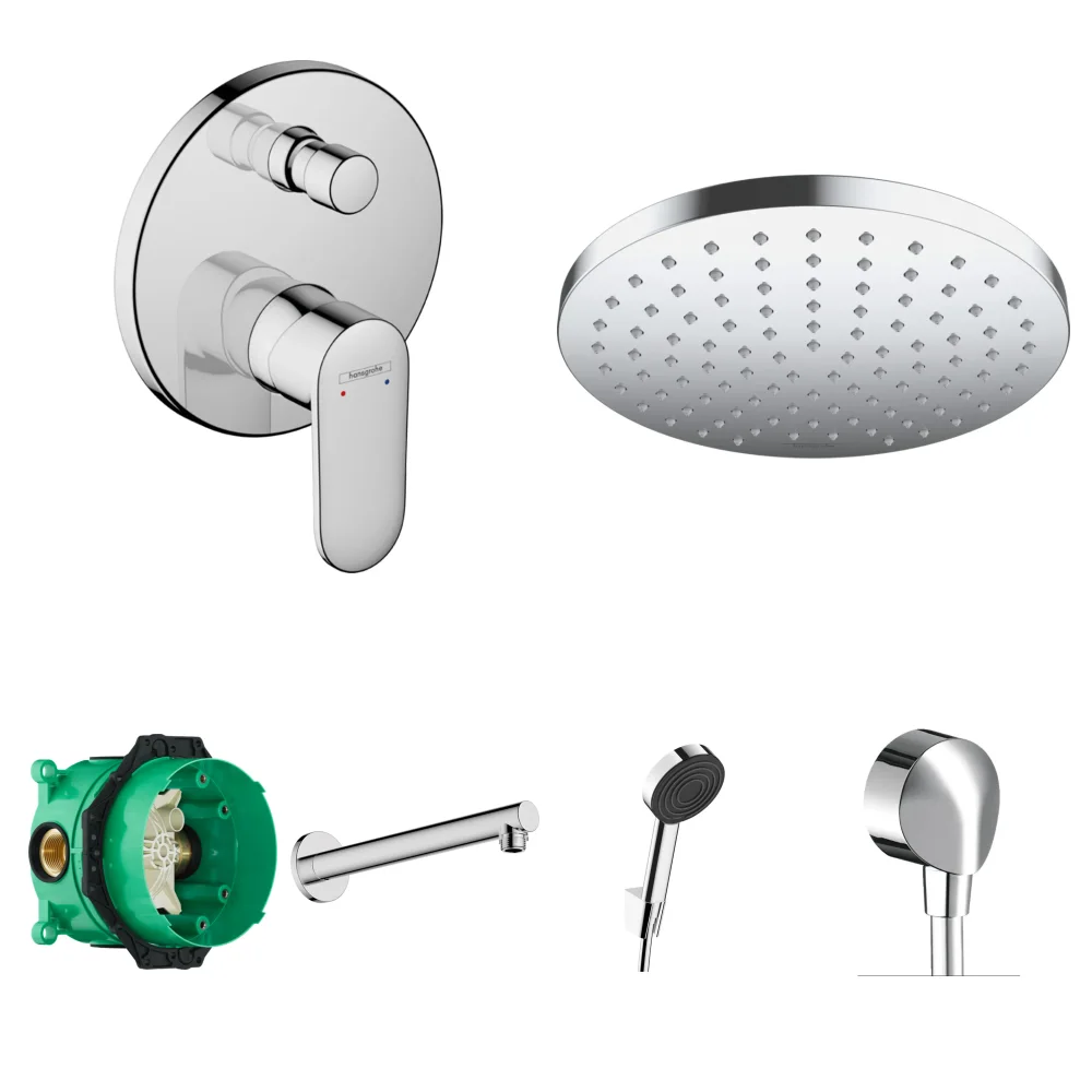 Hansgrohe Vernis Blend 2 Çıkış Ankastre Duş Seti - Vernis Blend 200