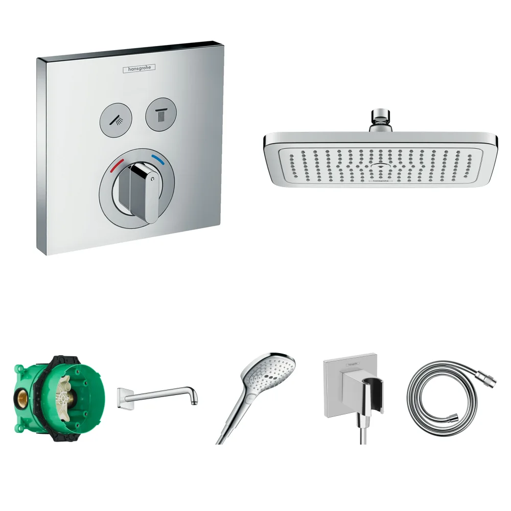 Hansgrohe ShowerSelect 2 Çıkış Ankastre Duş Seti - Croma E 280