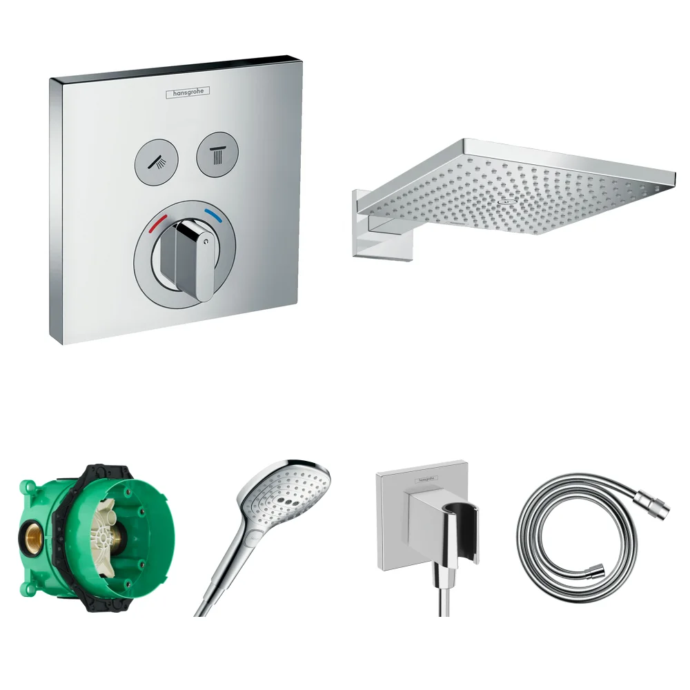 Hansgrohe ShowerSelect 2 Çıkış Ankastre Duş Seti - Raindance E 300