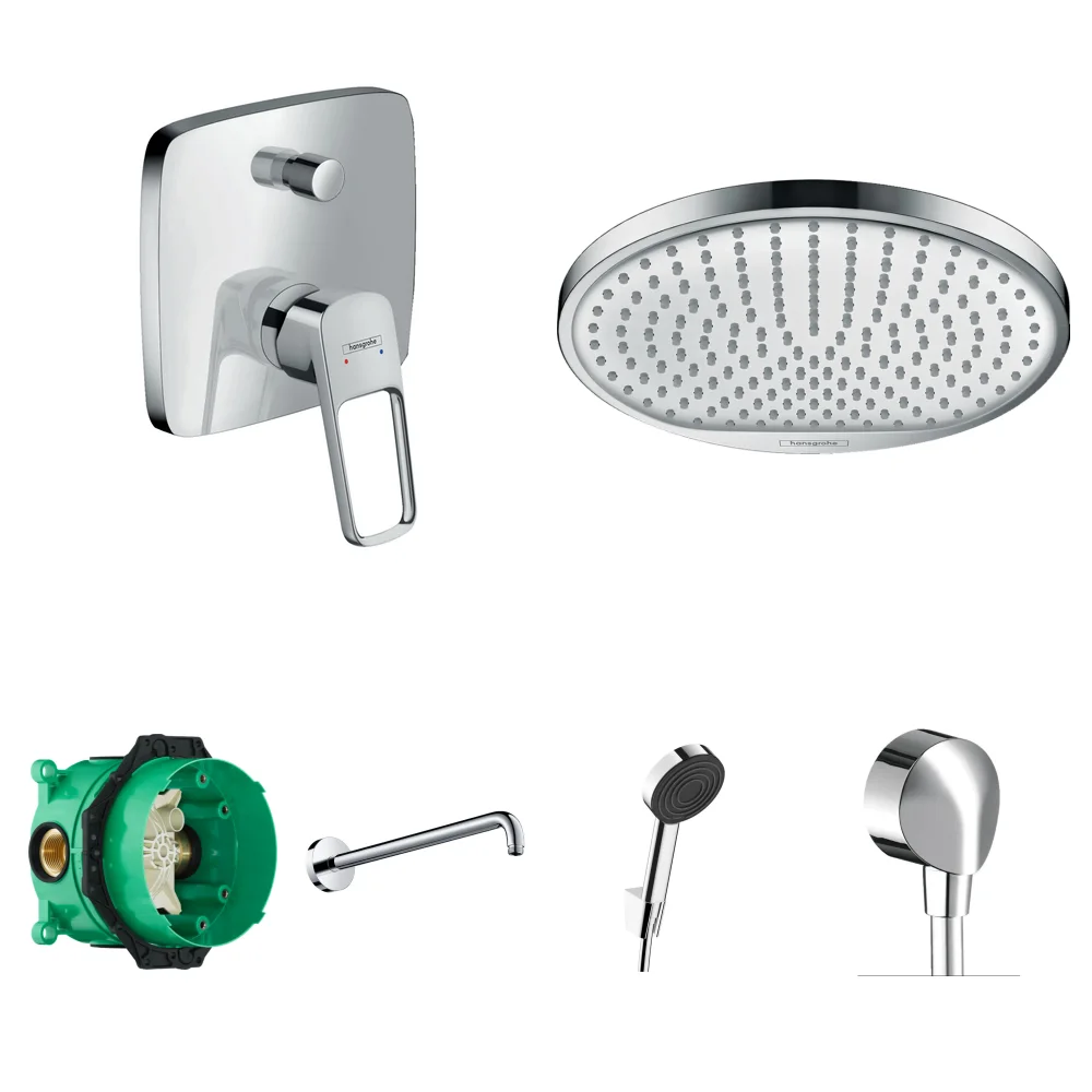 Hansgrohe Logis Loop 2 Çıkış Ankastre Duş Seti - Crometta S 240
