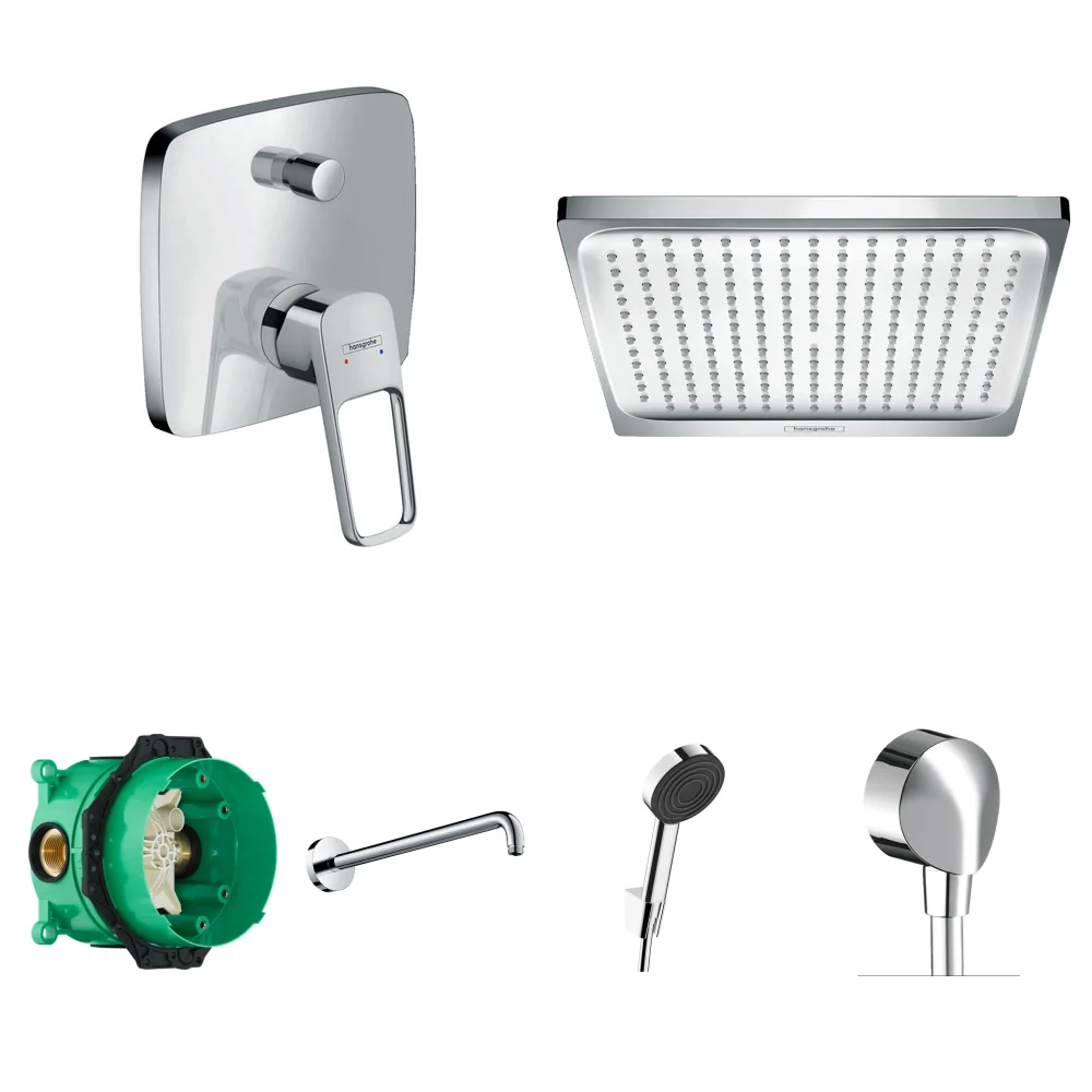 Hansgrohe Logis Loop 2 Çıkış Ankastre Duş Seti - Crometta 240