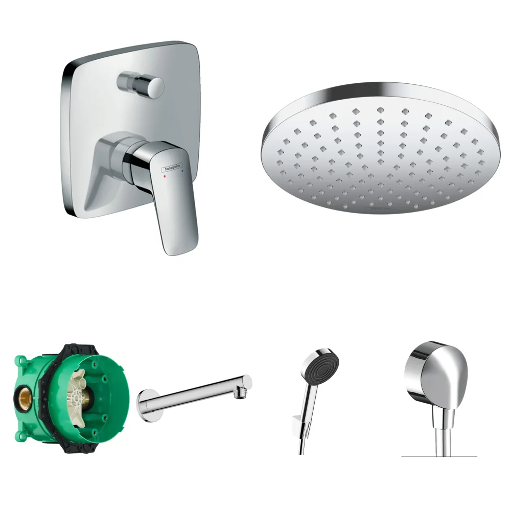 Hansgrohe Logis 2 Çıkış Ankastre Duş Seti - Vernis Blend 200