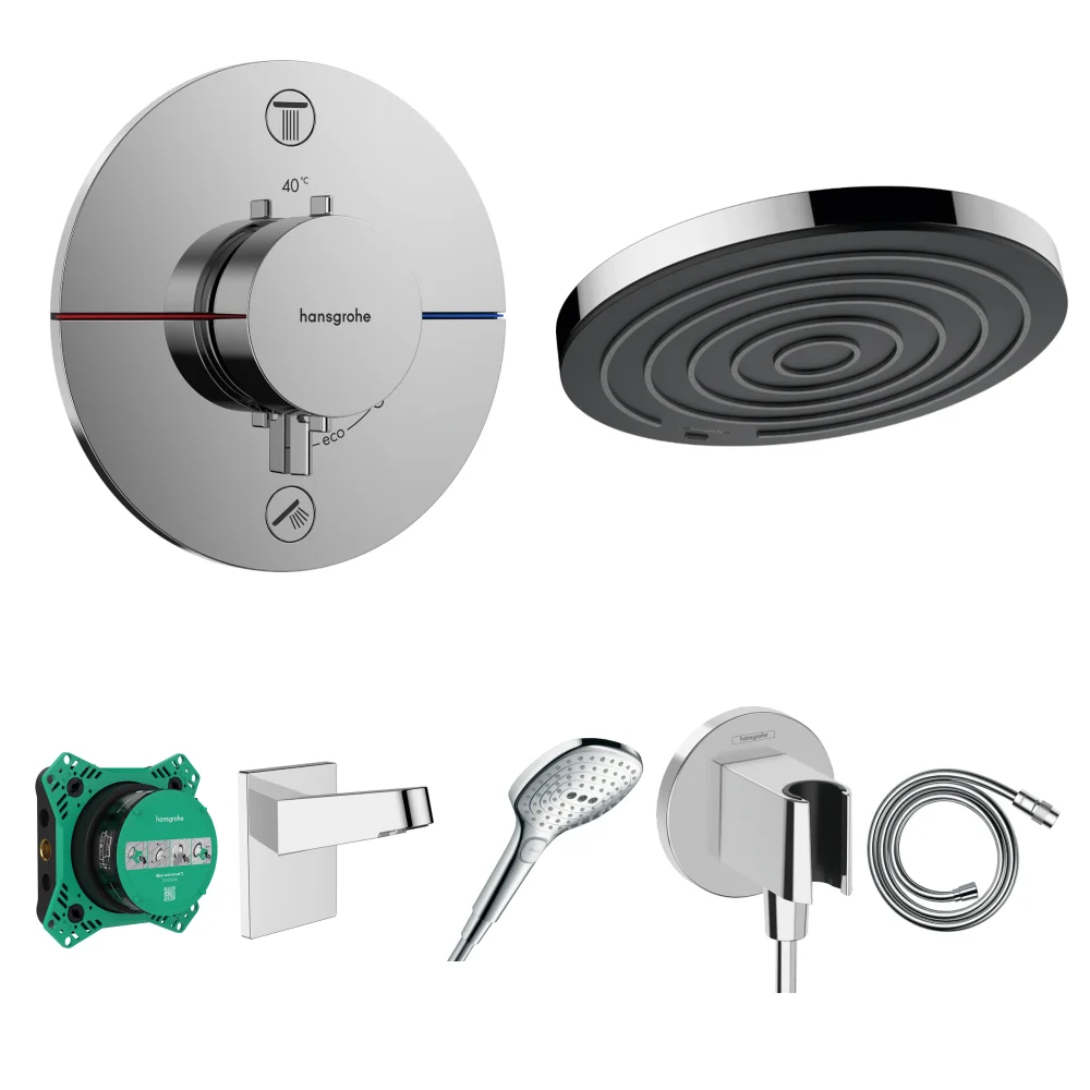 Hansgrohe ShowerSelect Comfort S 2 Çıkış Ankastre Duş Seti - Pulsify S 260