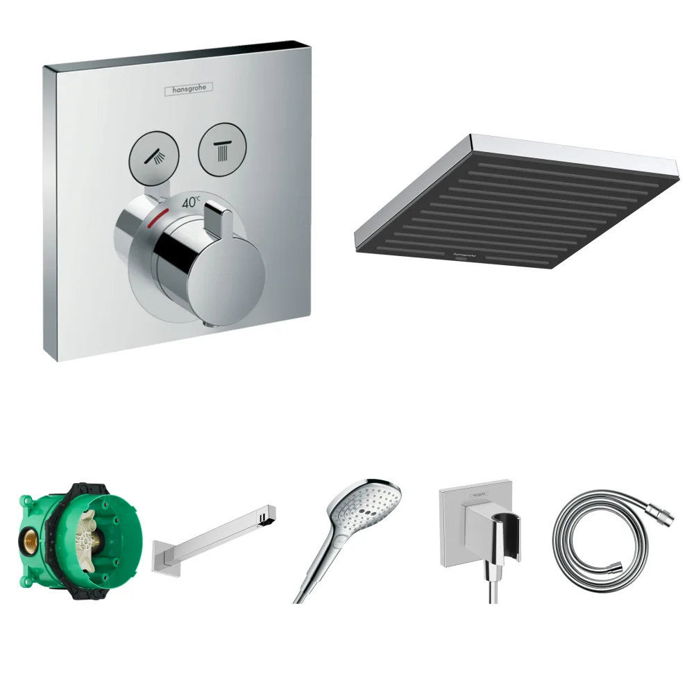 Hansgrohe ShowerSelect 2 Çıkış Ankastre Duş Seti - Pulsify E 260