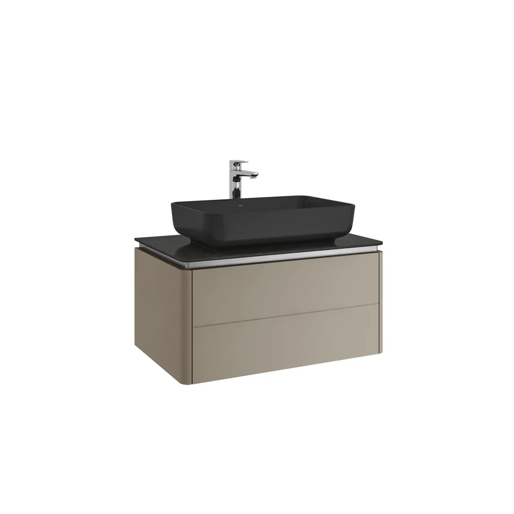 Kale Lotus 80 Cm Mat Vizon Dikdörtgen Lavabolu Banyo Dolabı