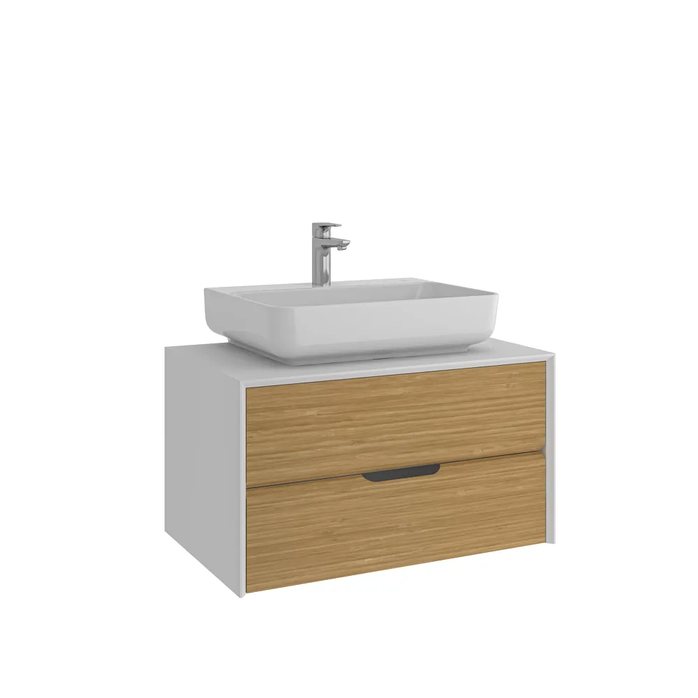 Kale Zero 2.0 80 Cm Beyaz Dikdörtgen Lavabolu Banyo Dolabı