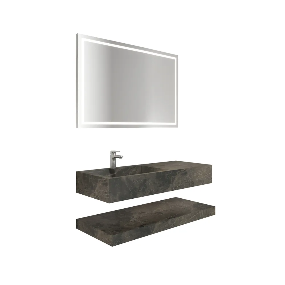 Kale Uniq K1 120 Cm Mocha Perla Lavabolu Banyo Dolabı