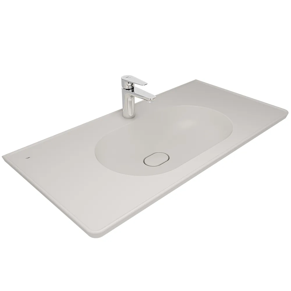 Kale Zero 2.0 100x50 Cm Mat İnci Etajerli Lavabo