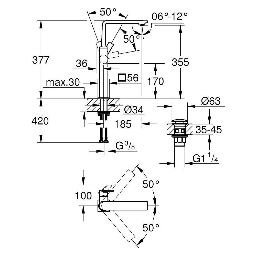 Grohe Allure New Krom Çanak XL Lavabo Bataryası 2